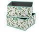 Zwei Aufbewahrungsboxen mit grünem Blatt-Muster.