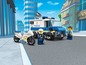 Lego City: Polizei-Bus, Motorrad und Polizisten.