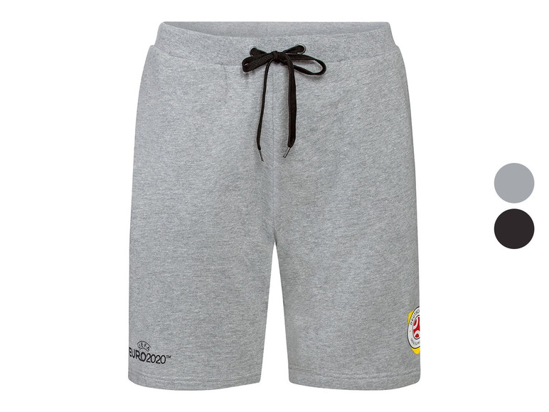 Graue Trainingshose mit 'EURO2020' Logo und deutschem Fussballwappen.