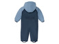 Ein blauer Winteroverall für Babys.