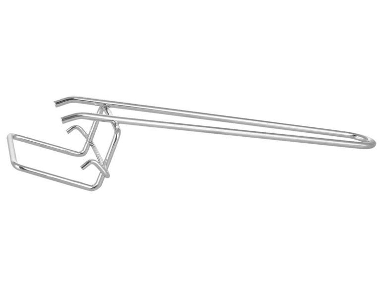 Ein Metallhaken zum Aufhängen von Handtüchern oder anderen Gegenständen.