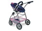 Ein Kinderwagen mit Sternenmuster für Puppen