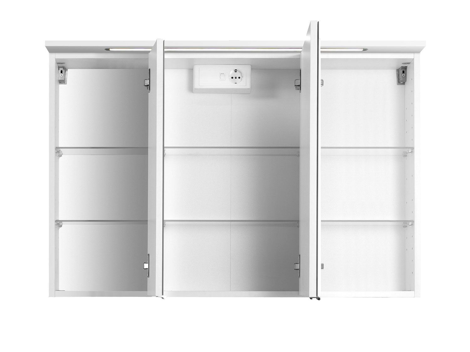 HELD Bologna 3D Spiegelschrank 60/70/80/90/100cm (LED Einbauleuchte, Weiß, 100 cm) – Bild 2 von 4