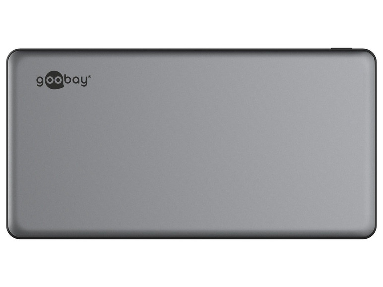 Eine graue Goobay Powerbank