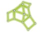 Ein Geomag Baukasten mit magnetischen Stäben und Kugeln in Grün.