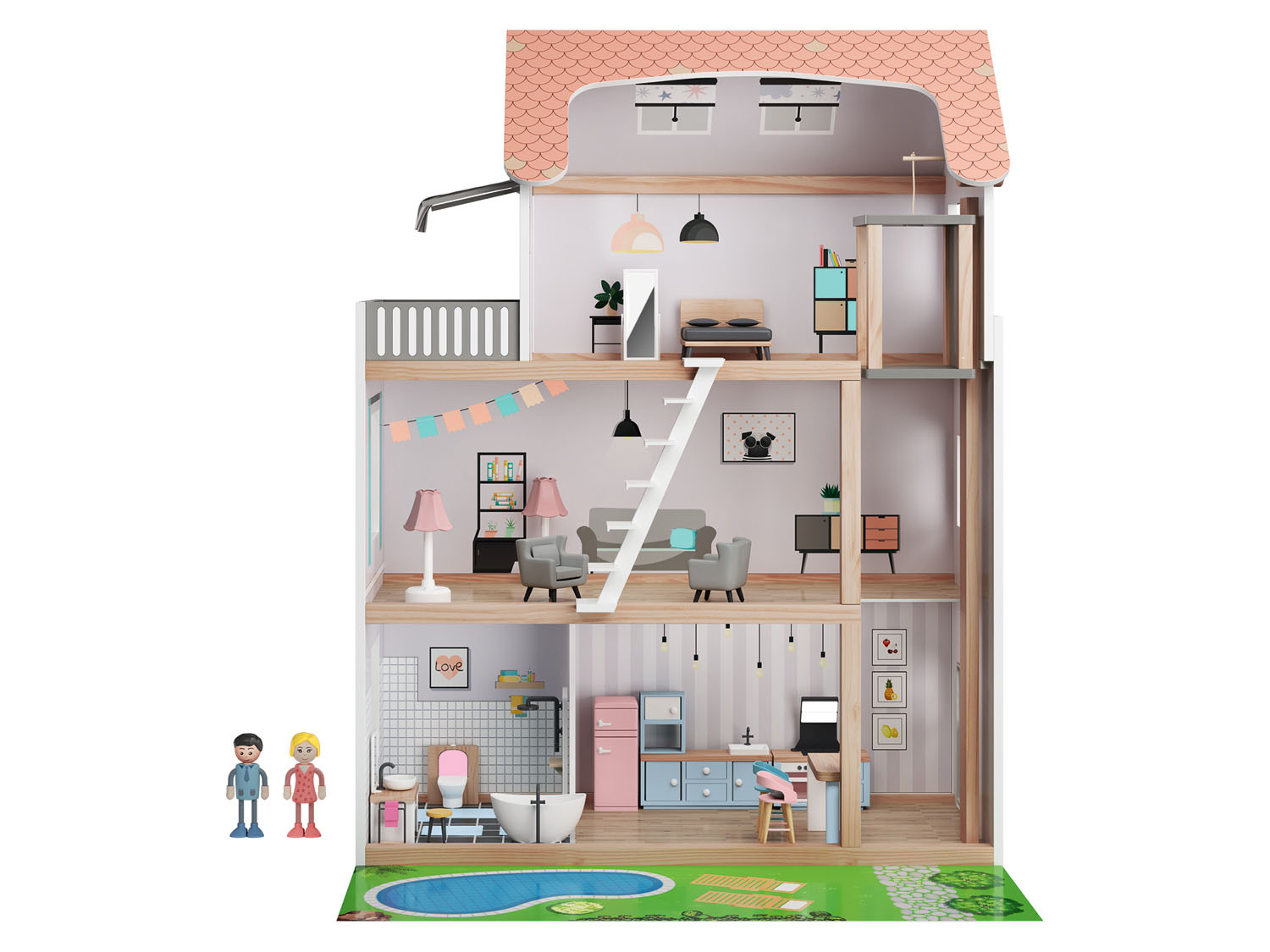 Playtive Puppenhaus aus LIDL Holz online | kaufen