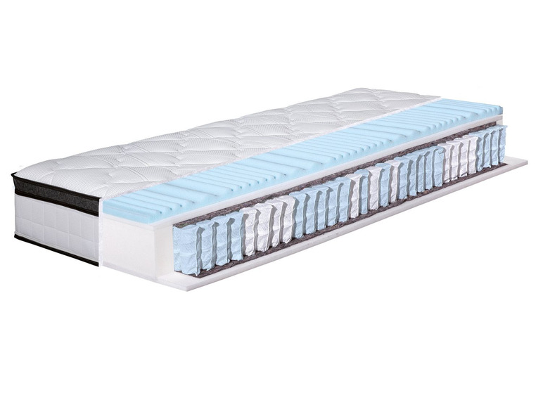 Gehe zu Vollbildansicht: Hn8 Schlafsysteme 7-Zonen Taschenfederkern-Matratze mit integriertem Gelschaumtopper - Bild 1