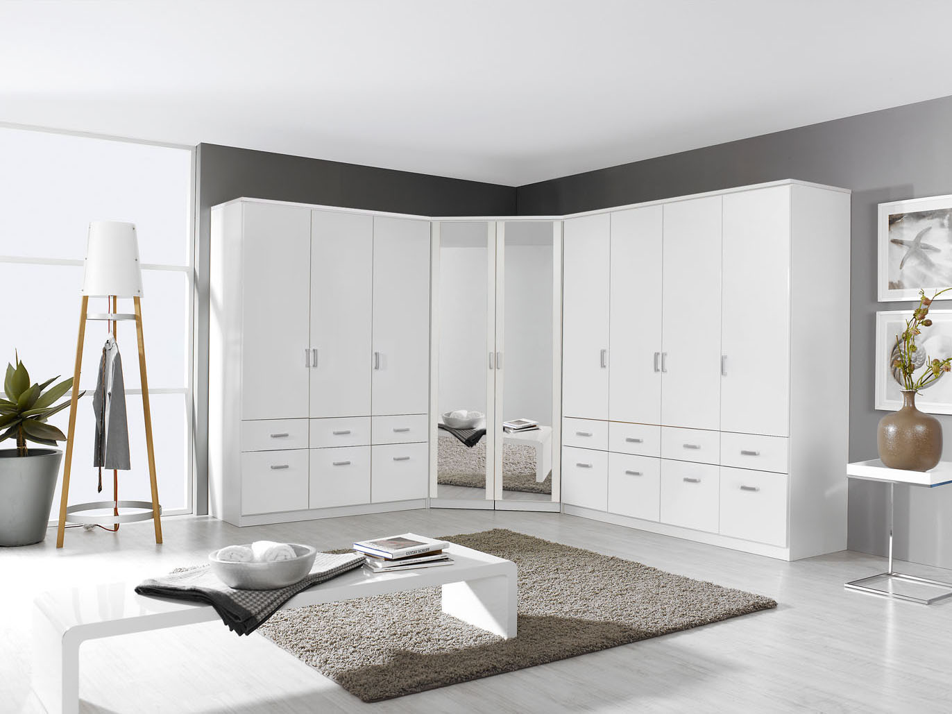 rauch BLUE Eckschranklösung Bremen (9-türig, Alpinweiß) | 04052438158743