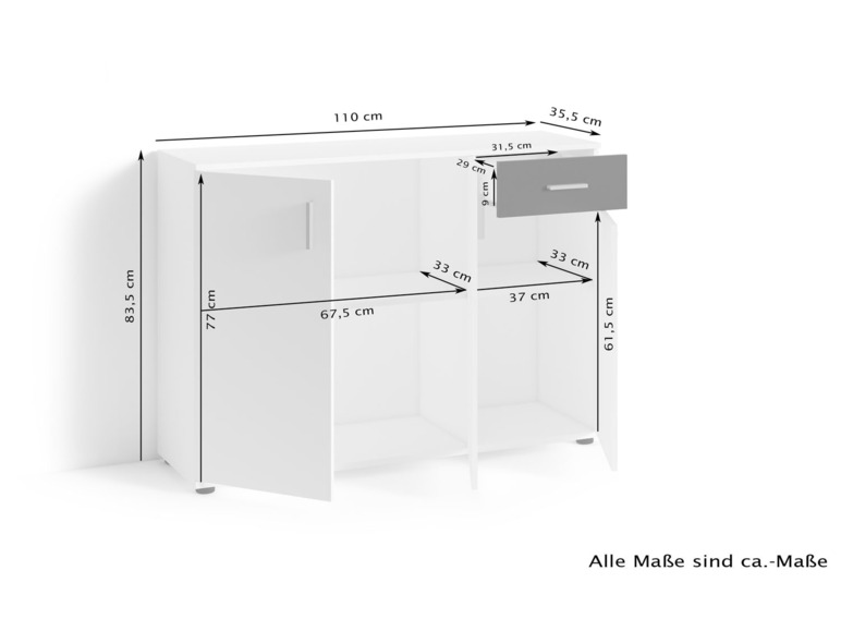 Gehe zu Vollbildansicht: byLIVING Kommode »Jakob«, auch als Sideboard verwendbar - Bild 12