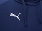 Ein blauer Hoodie mit weißem Puma Logo.