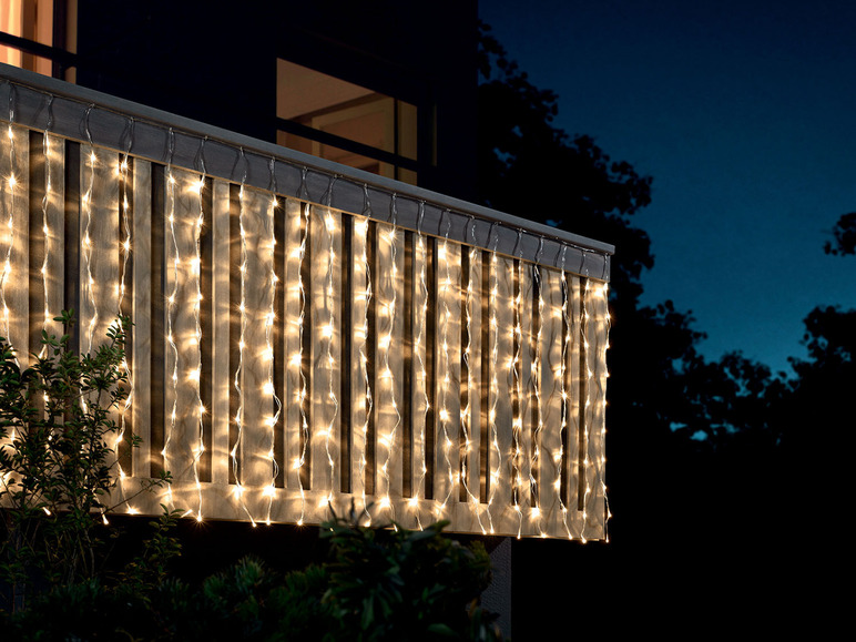 Gehe zu Vollbildansicht: LIVARNO home Balkonvorhang 2x1m 220 mit 8 Funktionen LED - Bild 9
