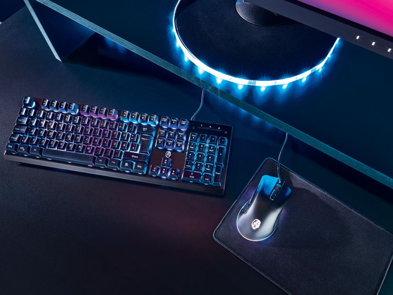 Gehe zu Vollbildansicht: SILVERCREST Gaming Tastatur, kabelgebunden, mit RGB Beleuchtung - Bild 2