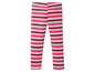 Rosa gestreifte Leggings für Mädchen.