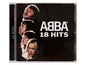 Ein CD-Cover von ABBA mit 18 Hits, mit den Mitgliedern der Band auf der Vorderseite.