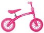 Ein rosa Laufrad von Hauck mit Rädern.