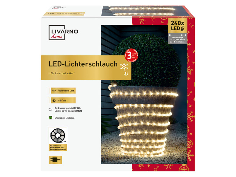 Gehe zu Vollbildansicht: LIVARNO home LED Lichterschlauch, 10 m, für innen und außen - Bild 8
