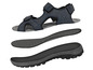 Schwarze Sandalen mit Footflexx Sohle.