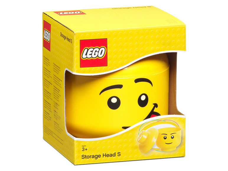 Gehe zu Vollbildansicht: LEGO® Aufbewahrungsbox, in Legokopf-Form, 2-teilig - Bild 3