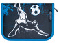 Blauer Stiftetui mit Fußball-Design.