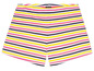 Gestreifte Shorts mit rosa, gelben und schwarzen Streifen von Esmara.