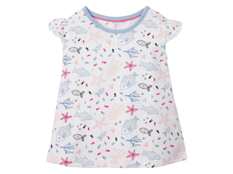 Gehe zu Vollbildansicht: LUPILU® Baby T-Shirt Mädchen, mit Schulterknöpfung, aus reiner Baumwolle - Bild 9