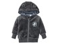 Ein grauer Baby-Hoodie mit 'Greenland' Aufdruck.