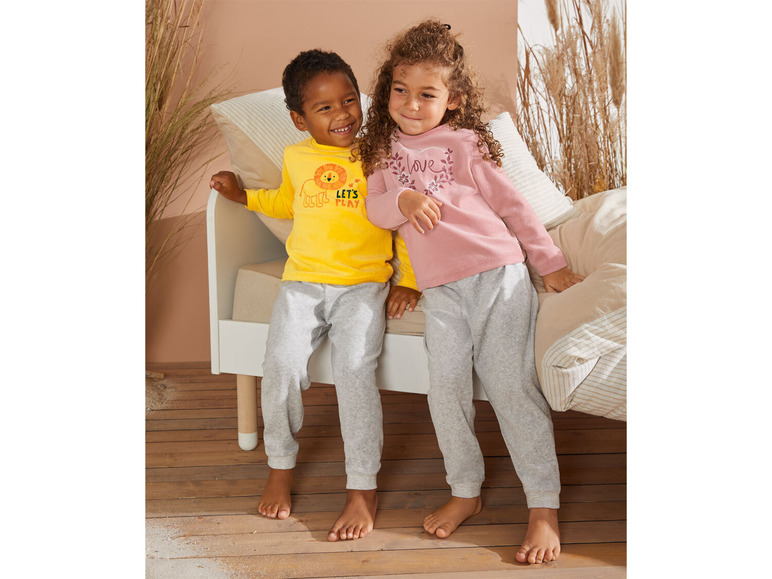 Gehe zu Vollbildansicht: lupilu Kleinkinder Jungen Pyjama Nicki, aus weicher Nicki-Qualität - Bild 3