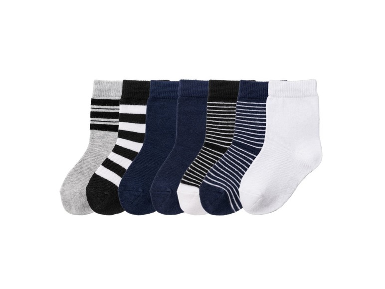 Gehe zu Vollbildansicht: LUPILU® Kleinkinder Socken Jungen, 7 Paar, mit Baumwolle - Bild 2