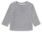 Ein graues Langarmshirt für Babys.