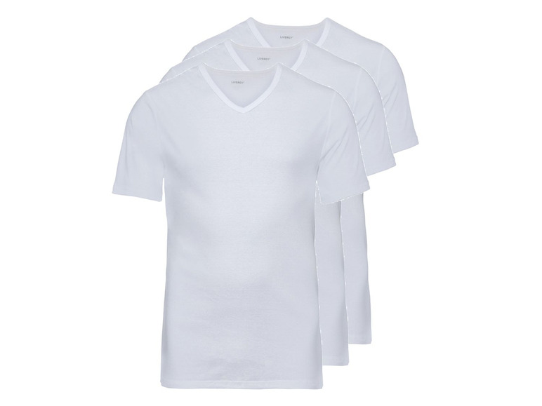 Gehe zu Vollbildansicht: LIVERGY® Unterhemd Herren, 3 Stück, mit Rundhals- oder V-Ausschnitt, aus reiner Baumwolle - Bild 12