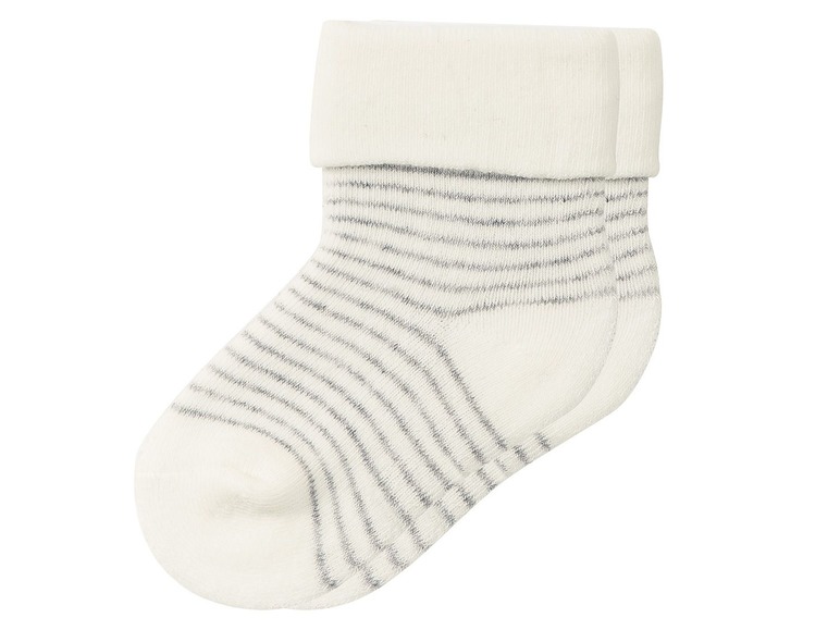 Gehe zu Vollbildansicht: LUPILU® PURE COLLECTION Baby Socken, enthält Bio-Baumwolle, weicher Umschlagbund, 5 Paar - Bild 5