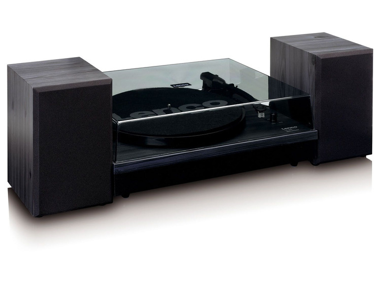 Gehe zu Vollbildansicht: Lenco LS-300 Plattenspieler im Holzgehäuse mit separaten Lautsprechern (2x10W RMS) - Bild 3