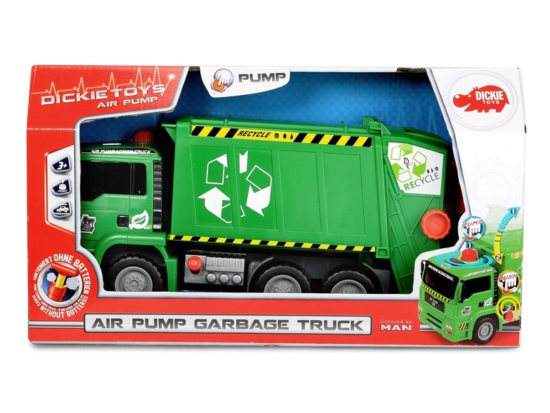 Gehe zu Vollbildansicht: DICKIE Spielzeug-LKW Air Pump Garbage Truck - Bild 4