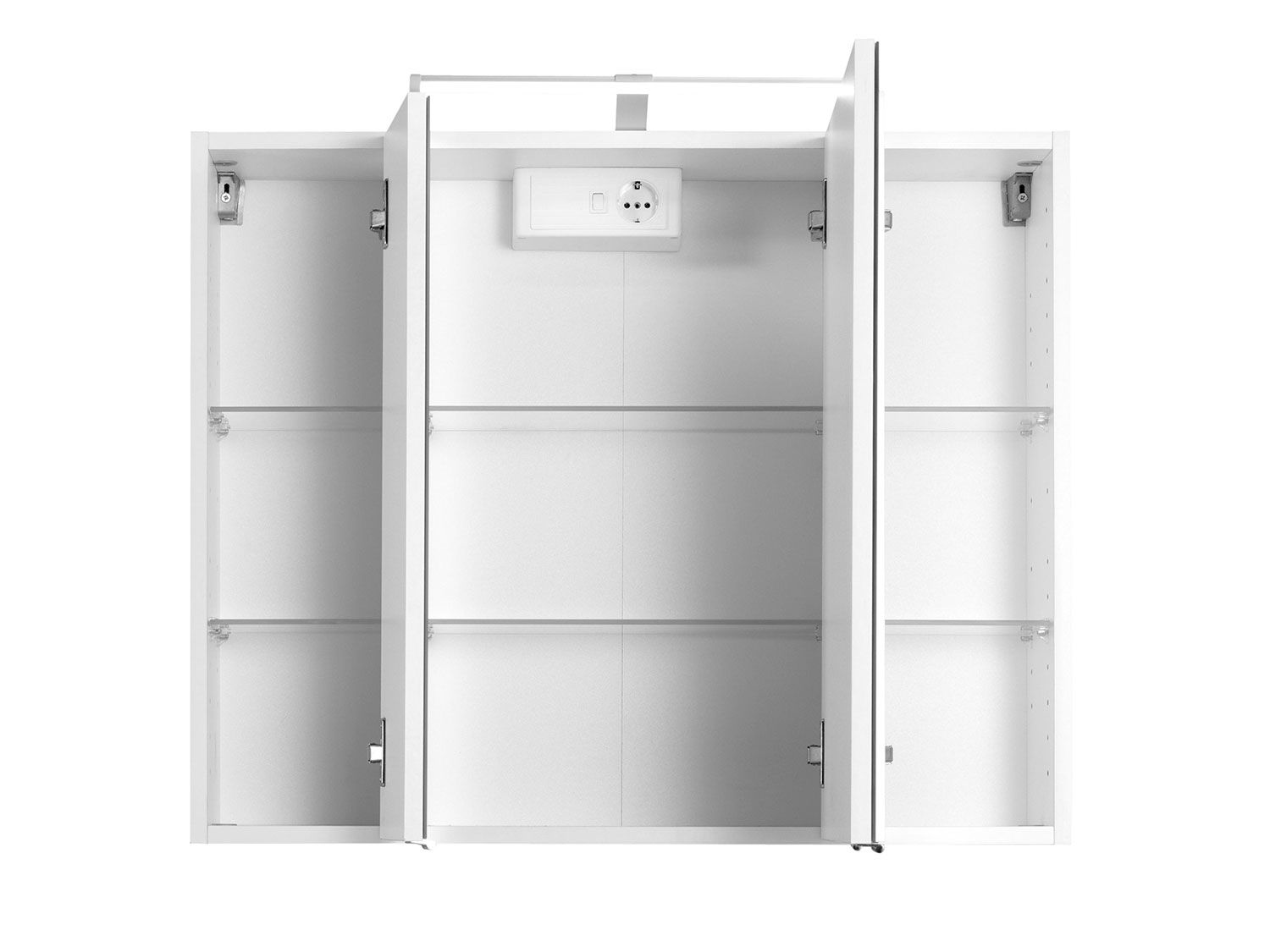 HELD Bologna 3D Spiegelschrank 60/70/80/90/100cm (LED Aufbauleuchte, Weiß, 90 cm) – Bild 2 von 4