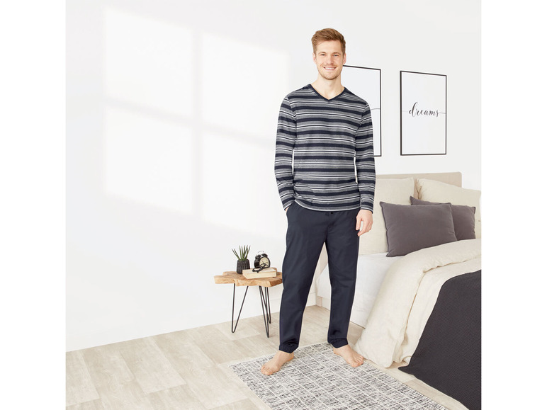 Gehe zu Vollbildansicht: LIVERGY® Pyjama Herren, aus reiner Baumwolle - Bild 3