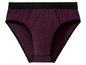 Bordeauxfarbene Unterhose mit schwarzem elastischem Bund.