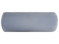 Ein langer, grauer Kissen-Zylinder für die Couch.