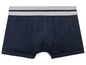Blaue Boxershorts mit grauem Bund