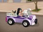 LEGO Friends Auto mit einem Hund und einer Puppe.