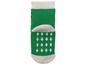 Grüne Babysocken mit Tannenbaum-Muster und Anti-Rutsch-Noppen.