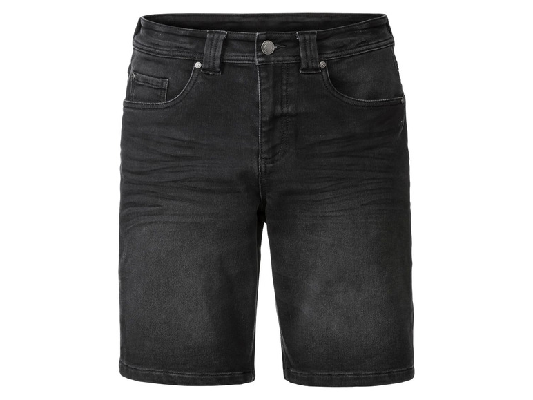 Gehe zu Vollbildansicht: LIVERGY® Shorts Herren, Jeansoptik, mit Gummizugbund, mit Baumwolle und Elasthan - Bild 6