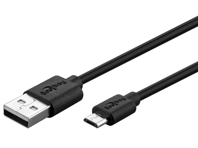 Gehe zu Vollbildansicht: Goobay Dual USB-A2.0 auf Micro USB-Ladeset (12W), schwarz - Bild 4