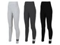 Drei Paar Puma Leggings in Grau, Schwarz und Dunkelgrau.