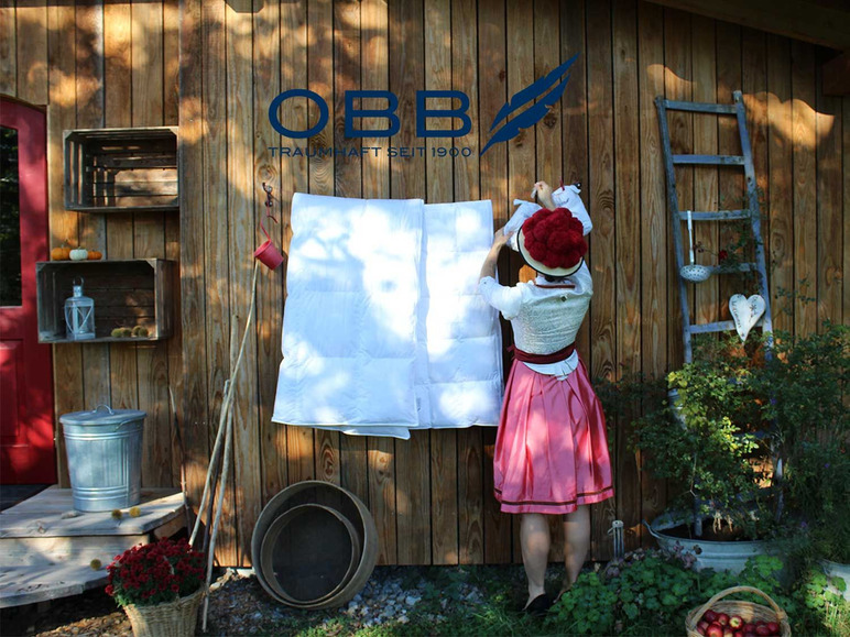 Gehe zu Vollbildansicht: OBB Kinder Daunendecke, Winter-Variante, 100 x 135 cm, Bezug aus 100 % Baumwolle - Bild 4