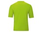 Ein limegrünes T-Shirt mit kurzen Ärmeln.
