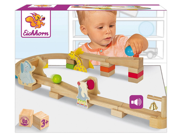 Gehe zu Vollbildansicht: Eichhorn Kugelbahn, Kinderspielzeug, für Feinmotorik, ab 3 Jahren, aus Holz - Bild 3