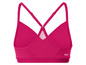 Ein rosa Sport-BH von Fila mit einem Mesh-Panel.
