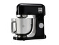 Ein schwarzer Kenwood kMix Standmixer mit einer Edelstahlschüssel.