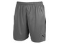 Graue Sport Shorts mit schwarzen Akzenten und Puma Logo.