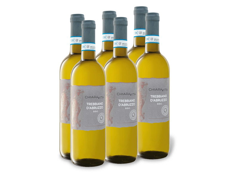 Gehe zu Vollbildansicht: 6 x 0,75-l-Flasche Weinpaket Chiaravita Trebbiano d'Abruzzo DOC trocken, Weißwein - Bild 1